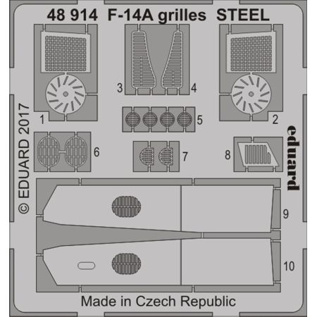 F-14a Grilles Steel 1/48