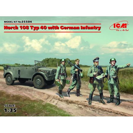 Horch 108 Typ 40 Avec Infanterie 1/35