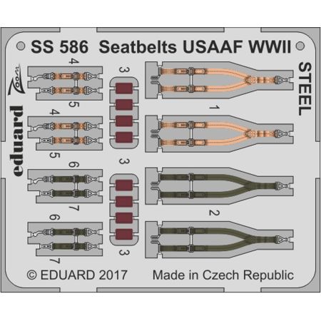 Seatbelts USAAF WWII STEEL 1/72