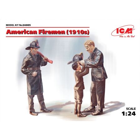 American Firemen 1910s 3 figures 1/24