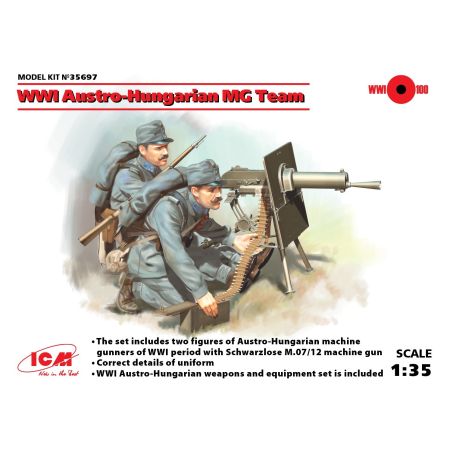 WWI Austro-Hungarian MG Team 2 figures 1/35